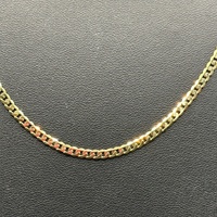 Unisex 10ct Yellow Gold Curb Link Necklace