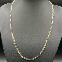 Unisex 18ct Yellow Gold Tight Curb Link Necklace