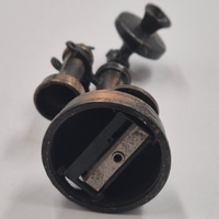 Antique Metal Candlestick Telephone Pencil Sharpener Vintage Retro Desk Collectible