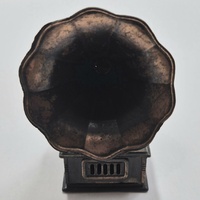 Antique Metal Gramophone Pencil Sharpener Vintage Desk Collectible Retro Office Decor