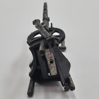 Antique Metal Spinning Wheel Pencil Sharpener Vintage Collectible Desktop Decor