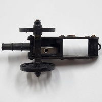 Antique Metal Pencil Sharpener Cannon Design Vintage Collectible Desktop Decor