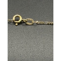 Unisex 9ct Yellow Gold Figaro Link Necklace