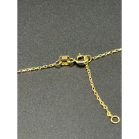 Ladies 18ct Yellow Gold Cable Link & Clover Pendant Necklace