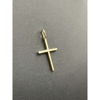Unisex 9ct Yellow Gold Religious Cross Pendant