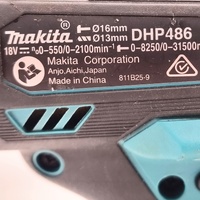 Makita DHP486 18V Heavy Duty Cordless Brushless Hammer Drill Driver Skin Only