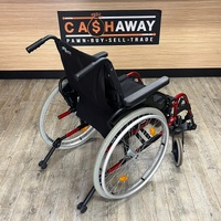 Breezy Basix 2 Self Propelled Wheelchair Aluminium 125kg Red Black