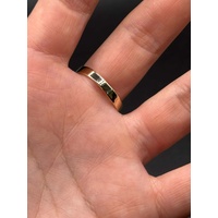 Mens 9ct Yellow Gold Blue Gemstone & CZ Ring