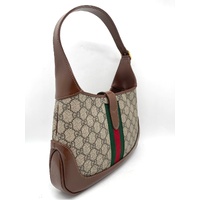 Gucci Jackie 1961 Small GG Supreme Shoulder Bag Beige Ebony