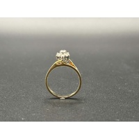 Ladies 9ct Yellow Gold Diamond Cluster Ring