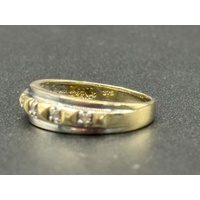 Ladies 9ct Yellow Gold Diamond Band Ring