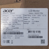 Acer KA242Y 23.8" IPS 144Hz FHD Gaming Monitor