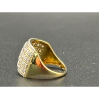 Ladies 9ct Yellow Gold Diamond Cluster Ring