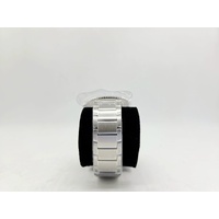 Emporio Armani Mens GMT Watch Blue Dial Red Pepsi Bezel Steel 100M