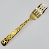 Vintage Cellini Romanesque Golden Japan 50 Piece Cutlery Set 1960s Floral Case