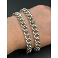 Unisex 925 Sterling Silver Curb Link Necklace