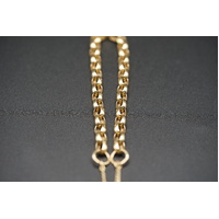 Ladies 9ct Yellow Gold Oval Belcher Link Bracelet