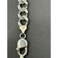 Mens Solid 925 Sterling Silver Figaro Link Necklace