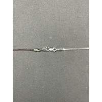  Ladies 9ct White Gold Snake Link Necklace
