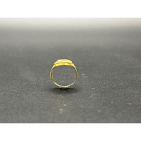 Unisex 22ct Yellow Gold Pattern Ring
