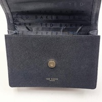 Ted Baker Joanaa Bow Detail Crossbody Bag Black Saffiano Faux Leather Gold Chain Shoulder