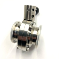 2" SS304 Stainless Steel 3 Position Pull Handle Butterfly Valve Tri Clamp Sanitary 64 Gauge