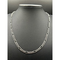 Mens 925 Sterling Silver Figaro Link Necklace