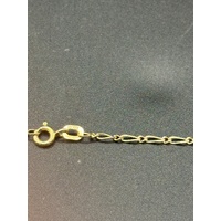 Unisex 9ct Yellow Gold Figaro Link Necklace