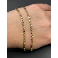 Unisex 9ct Yellow Gold Figaro Link Necklace