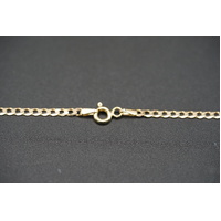 Ladies 9ct Yellow Gold Curb Link Chain & Cross Pendant 