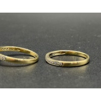Ladies 9ct Yellow Gold Diamond Bridal Ring Set