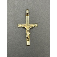  Unisex 9ct Yellow Gold Religious Crucifix Pendant