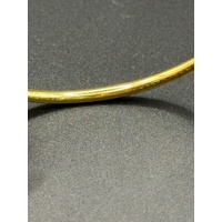 Ladies 18ct Yellow Gold Round Bangle