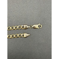 Unisex 10ct Yellow Gold Curb Link Bracelet