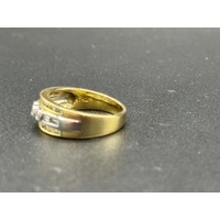 Ladies 18ct Two Tone Gold Diamond Ring