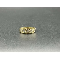 Ladies 9ct Yellow Gold Diamond Cluster Ring