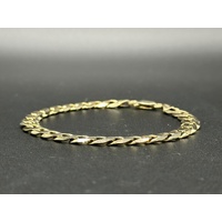 Unisex 9ct Yellow Gold Curb Link Bracelet