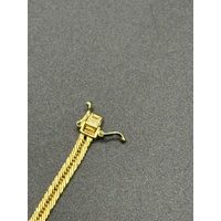 Unisex 18ct Yellow Gold Tight Curb Link Bracelet