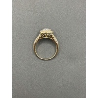Ladies 14ct Yellow Gold Diamond Cluster Ring