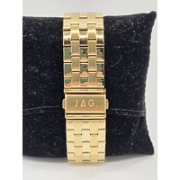 JAG J2438A Mens Gold Tone Black Dial Stainless Steel Quartz Watch
