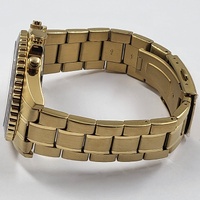 Chisel Men's Gold Tone Chronograph Watch 100M Black Dial Stainless Steel 