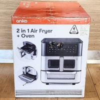 ANKO 2-in-1 Air Fryer & Oven 5L Air Fryer 4.5L Oven 2200W Digital Touch