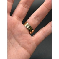 Ladies 9ct Yellow Gold Red Sapphire & Diamond 3 Ring Set