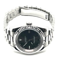Seiko NH35A Mod Automatic Watch Datejust Style Grey Roman Dial Custom