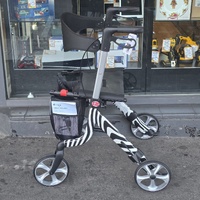Aspire Vogue Lightweight 2 Zebra Seat Walker Rollator 150kg