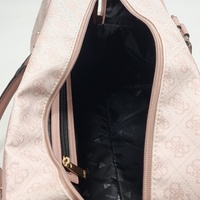 Guess Pink Monogram Duffle Bag Travel Weekender Luggage Carry Strap