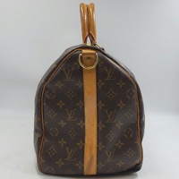 Louis Vuitton Keepall 45 Monogram Canvas Duffle Travel Bag Brown + COA