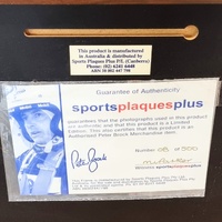 Peter Brock Holden 05 Racing History Limited Edition Plaque COA #08/500
