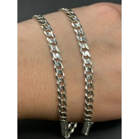 Unisex 925 Sterling Silver Curb Link Necklace