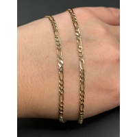  Unisex 9ct Yellow Gold Figaro Link Necklace